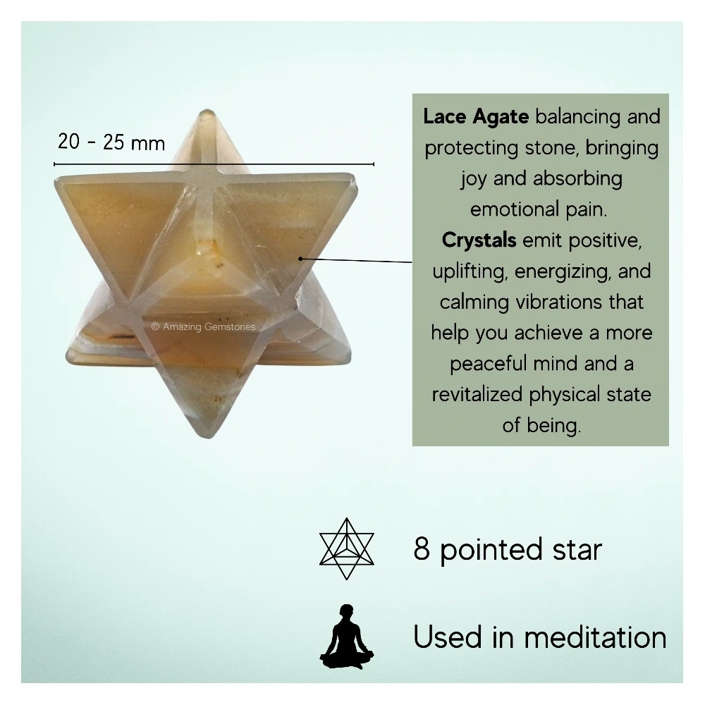 Lace Agate Merkaba (20-25 mm)