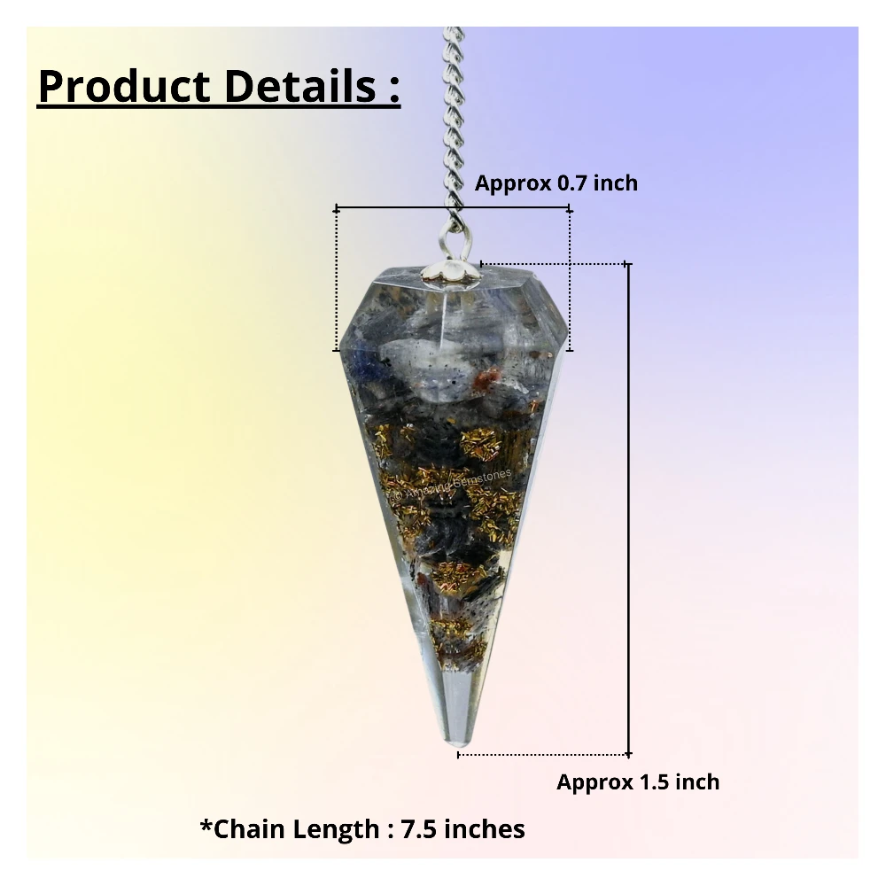 Pack of 11 Orgone Crystal Pendulums