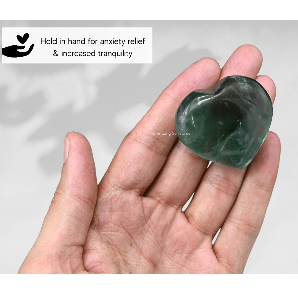 Green Fluorite Heart