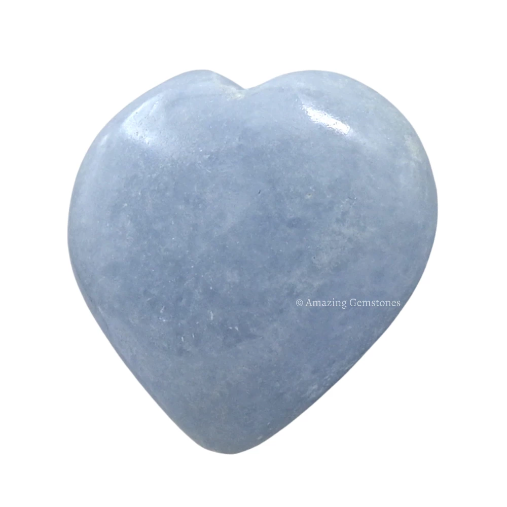 Blue Calcite Celestite Heart