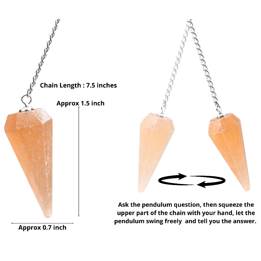 Orange Selenite Pendulum