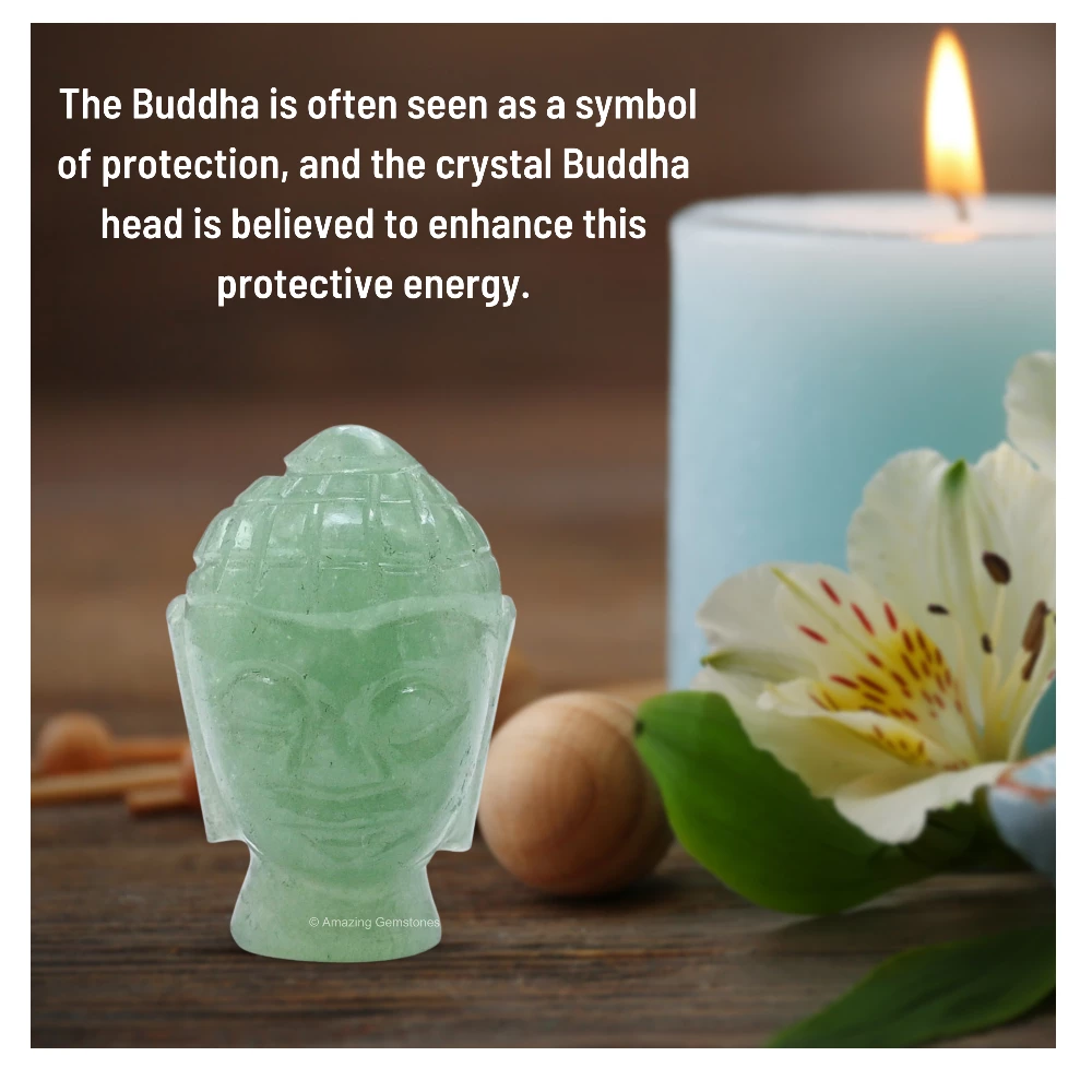 Light Green Aventurine Buddha Head