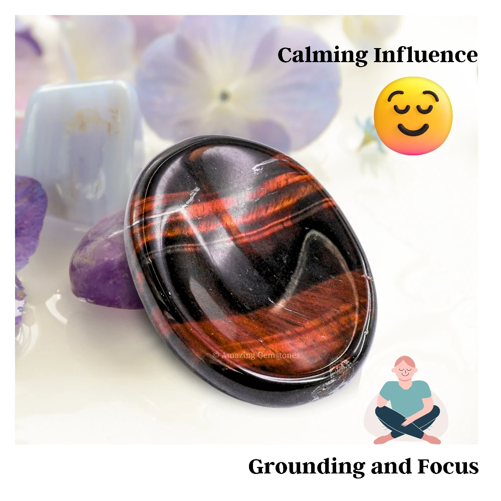 Red Tiger Eye Worry Stone