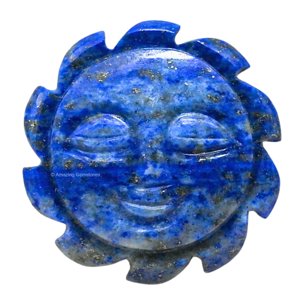 Lapis Lazuli Crystal Sun Face