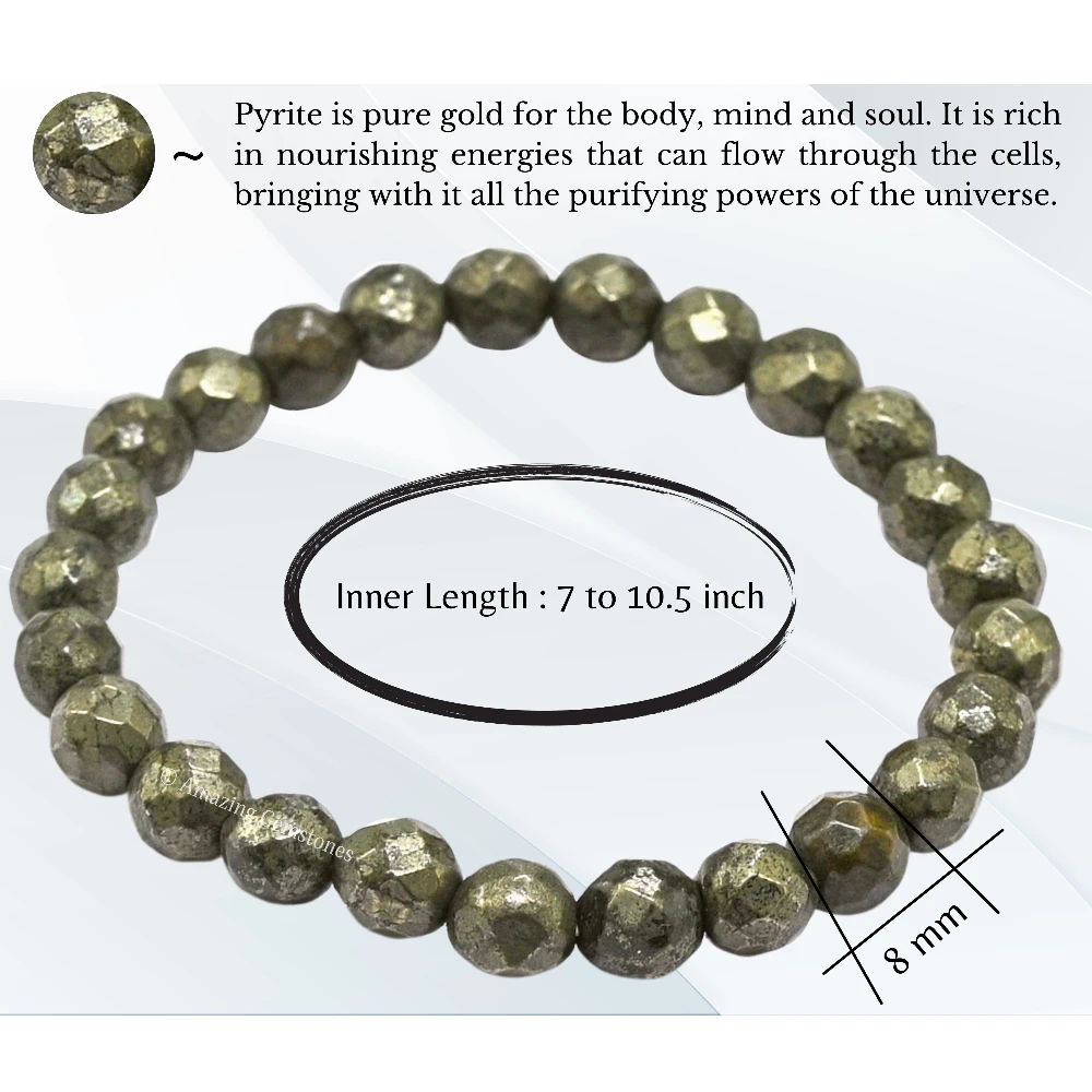 Pyrite Bracelet (Faceted-Stretchable)