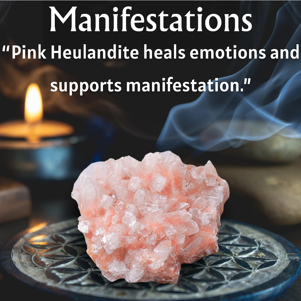 Pink Heulandite Crystal Mineral Specimen (Small)