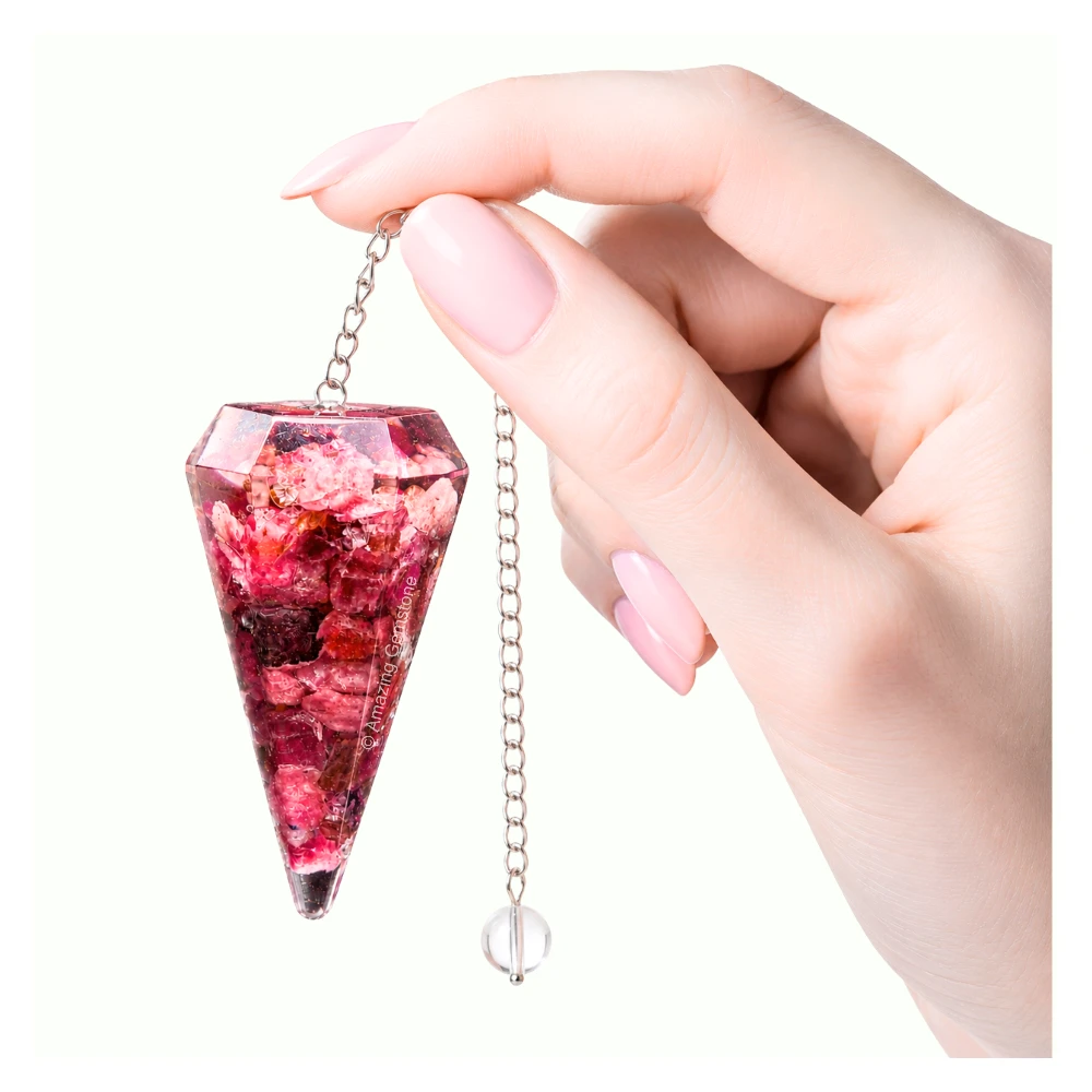Rhodonite Orgone Pendulum