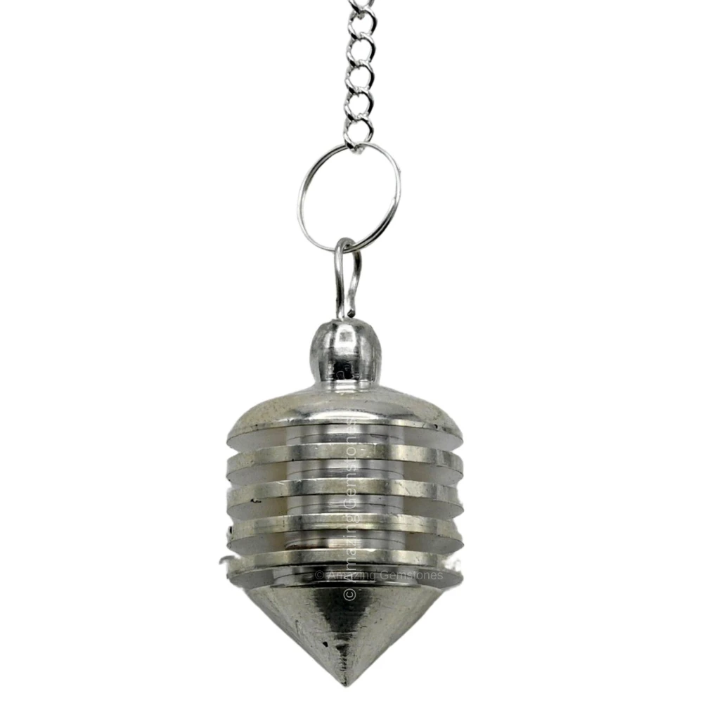 Copper Metal Pendulum - Silver Hard Coil Vertical (MP19)