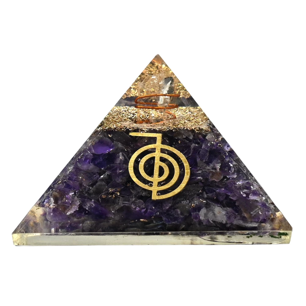 Amethyst Orgone Pyramid - Reiki