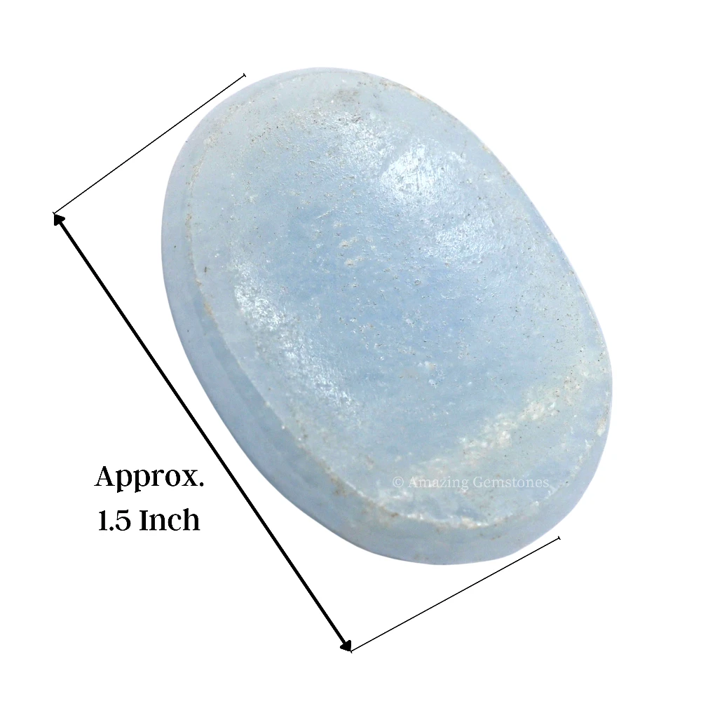 Blue Calcite Worry Stone