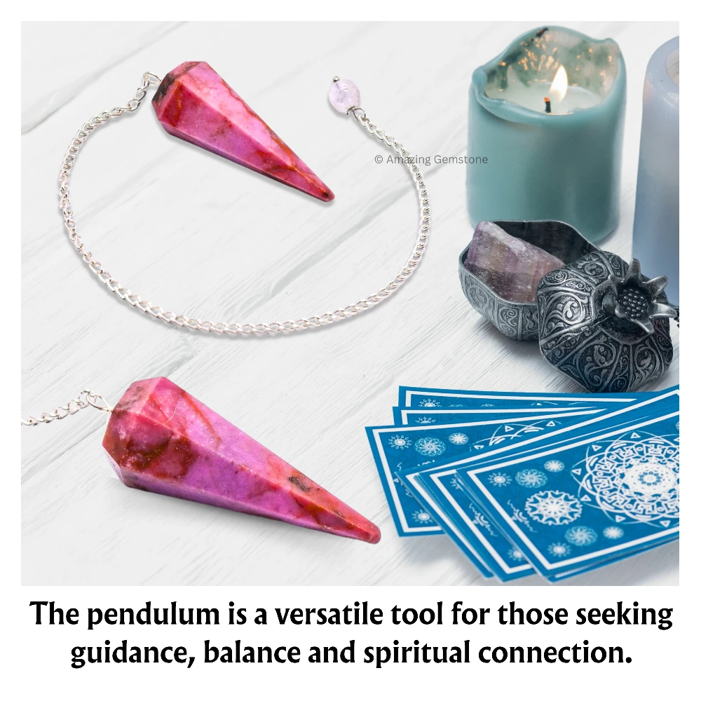 Cobalt Calcite Pendulum