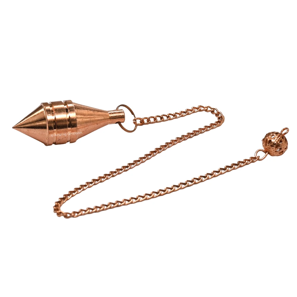 Copper Metal Pendulum -  Copper Cone with Ring (MP65)