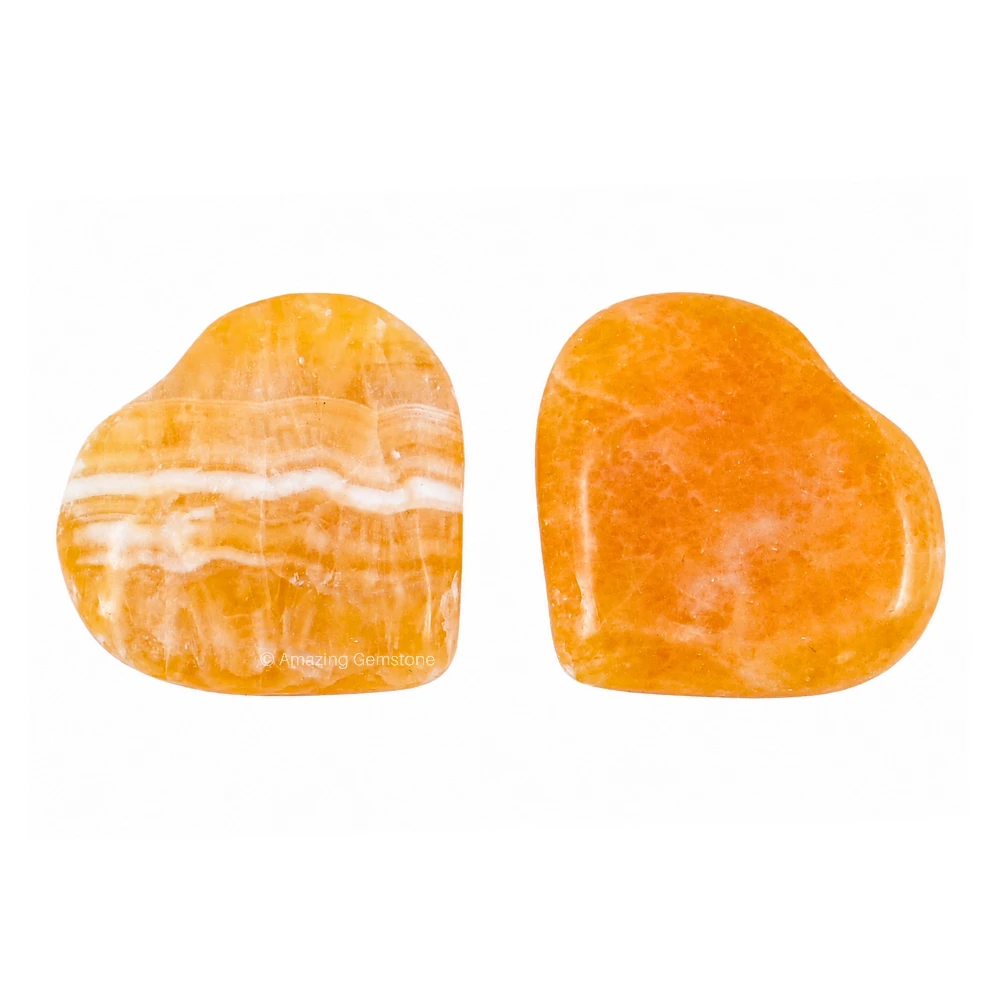Yellow Calcite Heart (Pack of 2)
