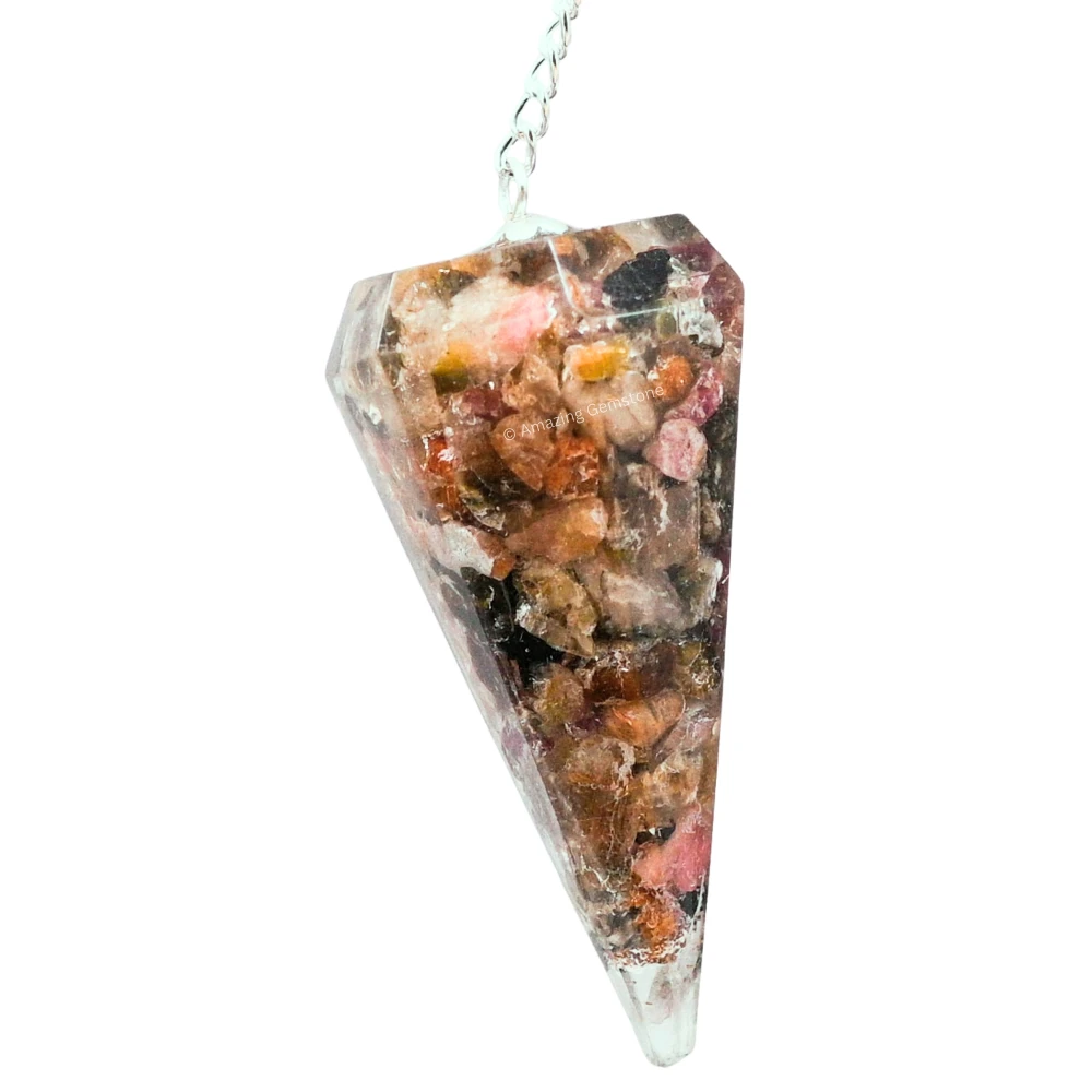 Multi Tourmaline Orgone Pendulum