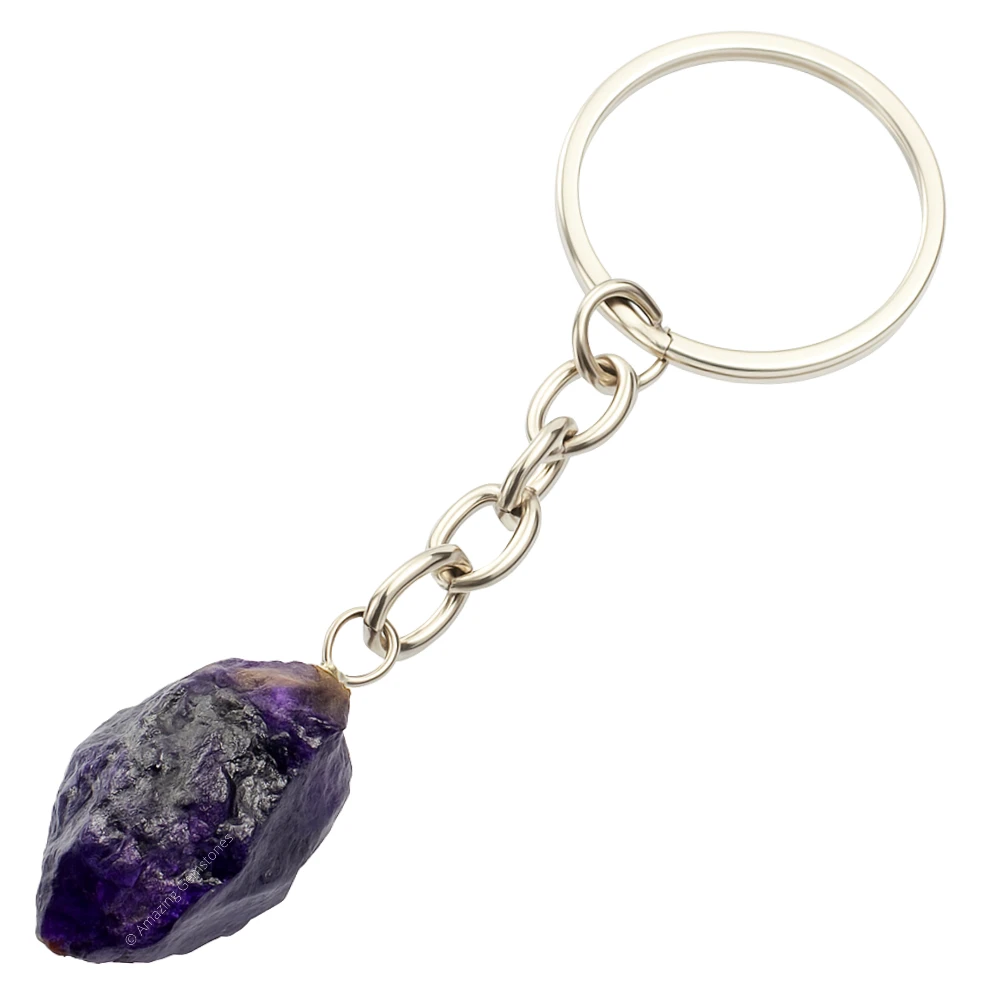 Amethyst Keychain Keys Holder (Raw)