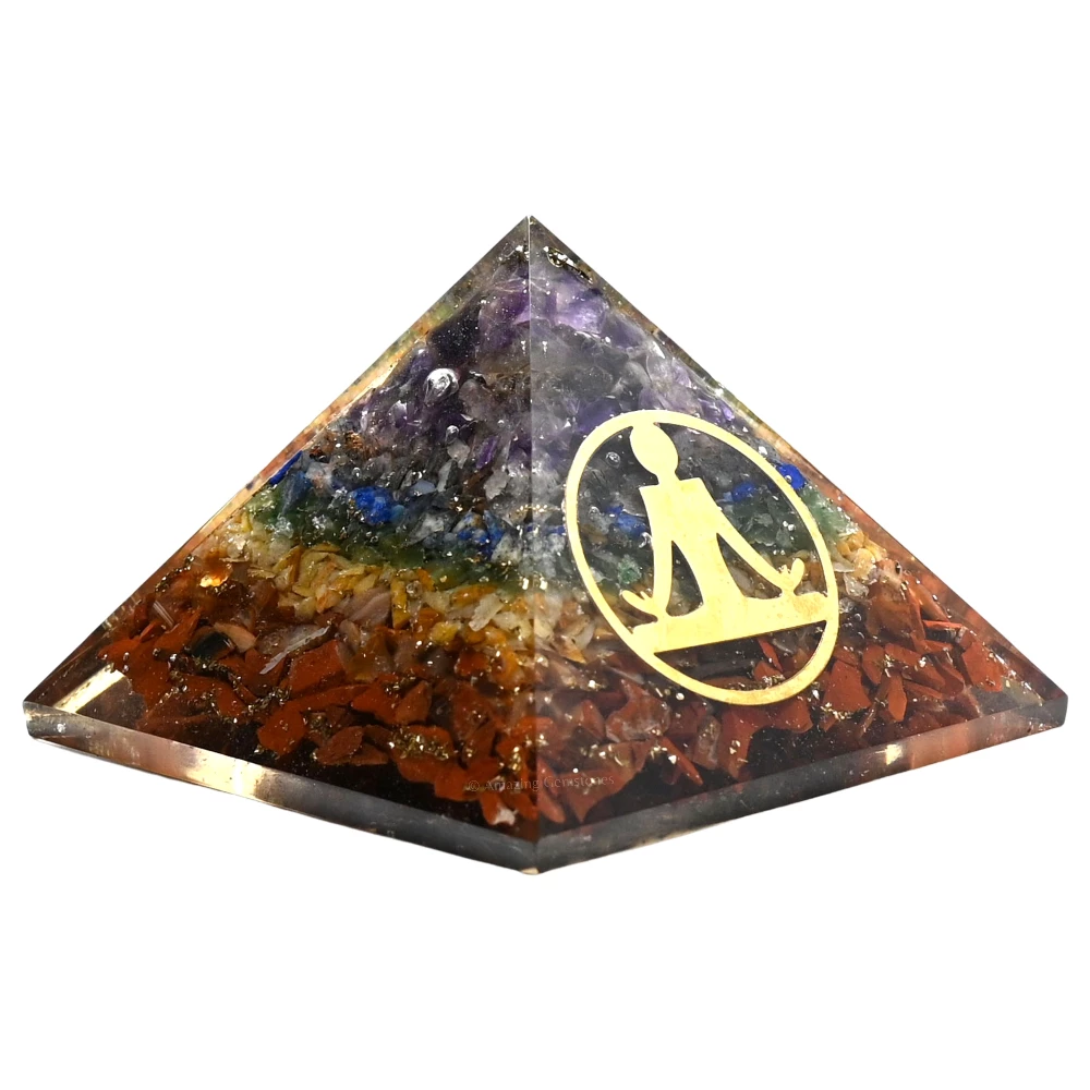 Natural Chakra Orgone Pyramid - Buddha