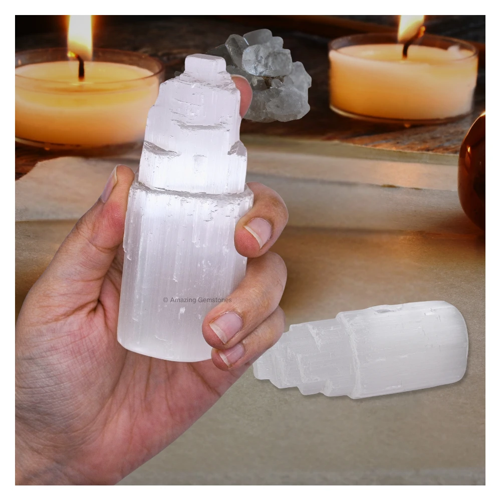 Natural Selenite Tower (10 cm)
