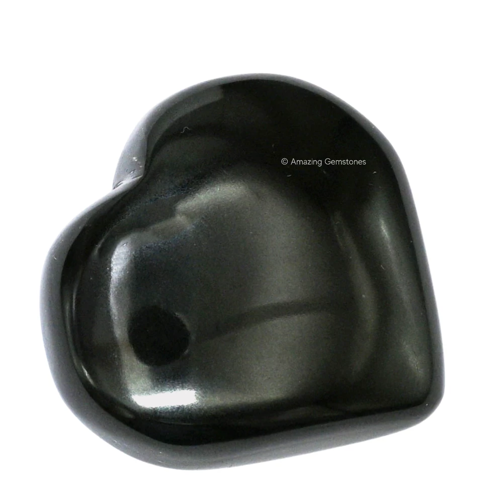 Black Agate Heart