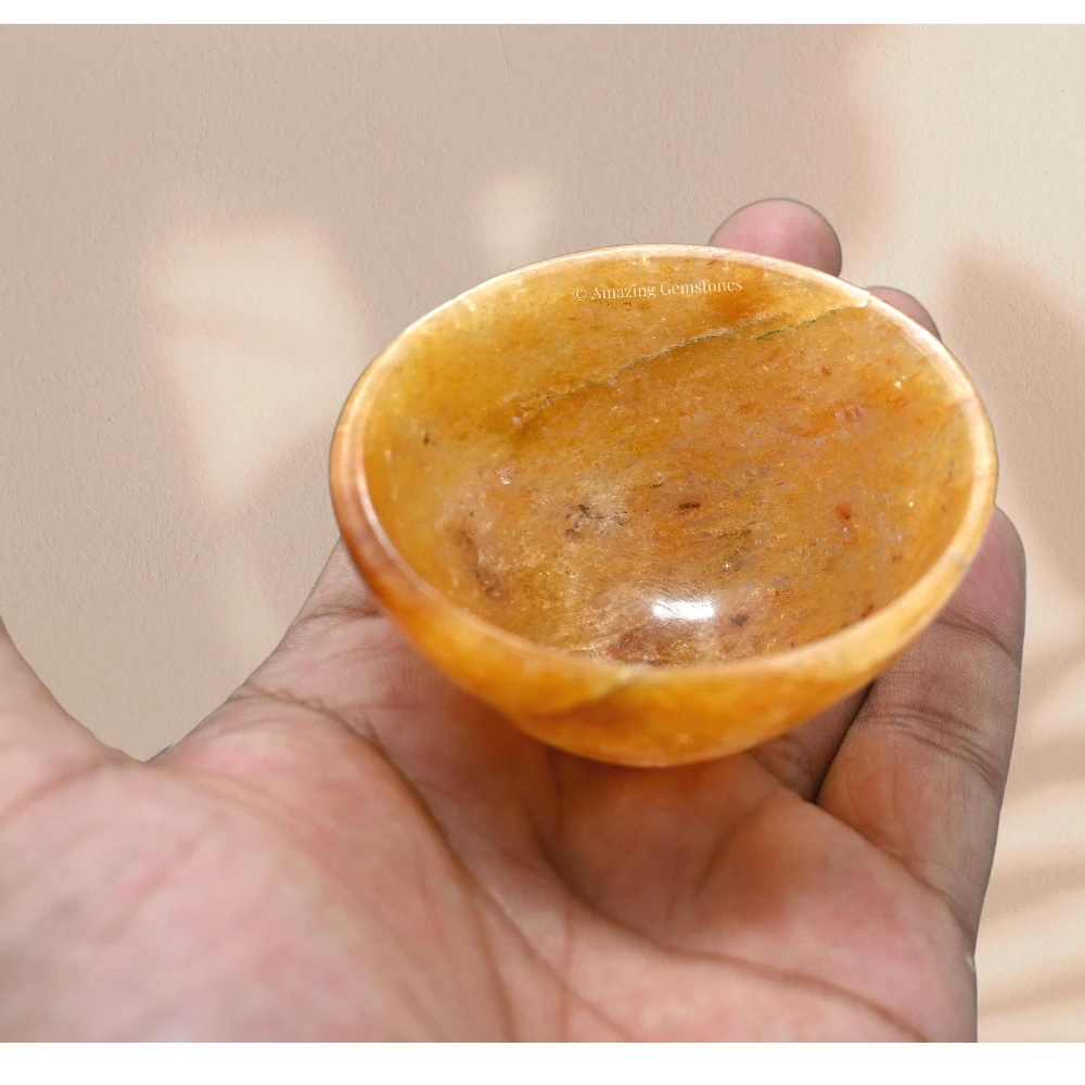 Golden Quartz Crystal Bowl - 2 Inch