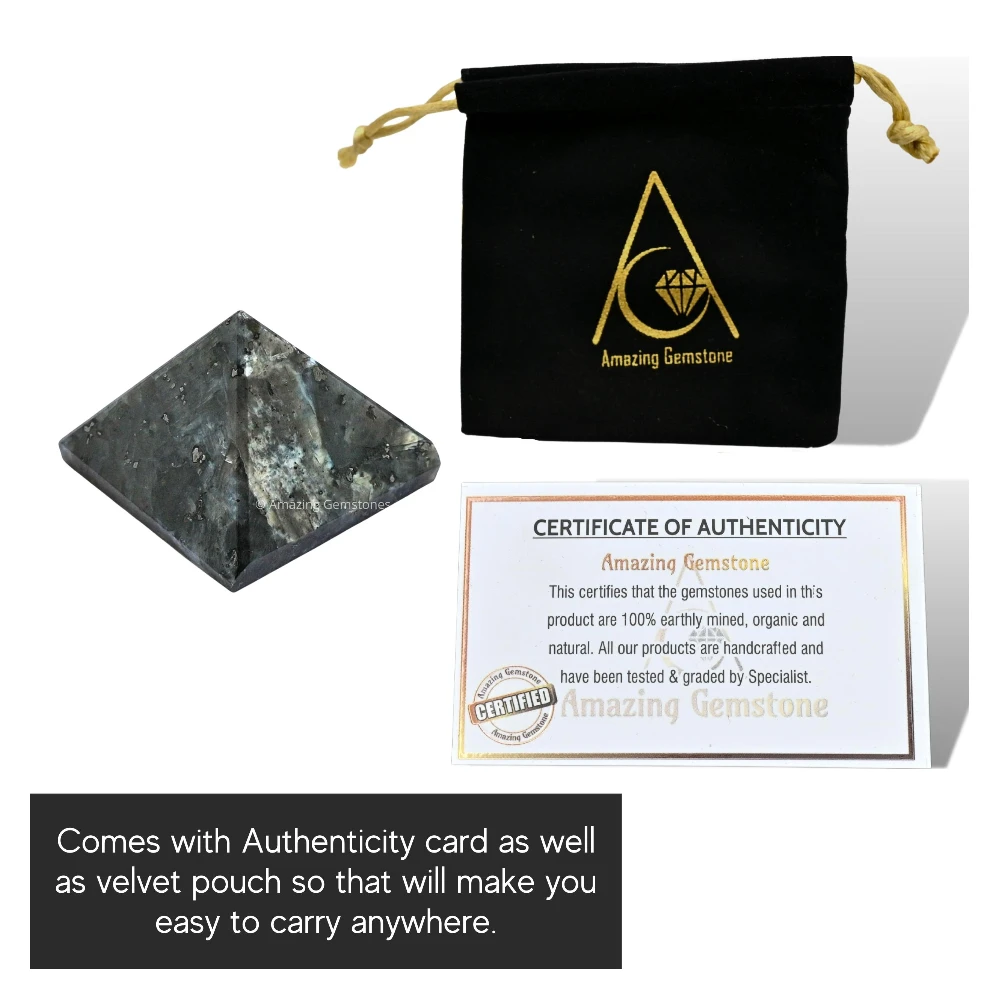 Larvikite Pyramid (1 Inch)