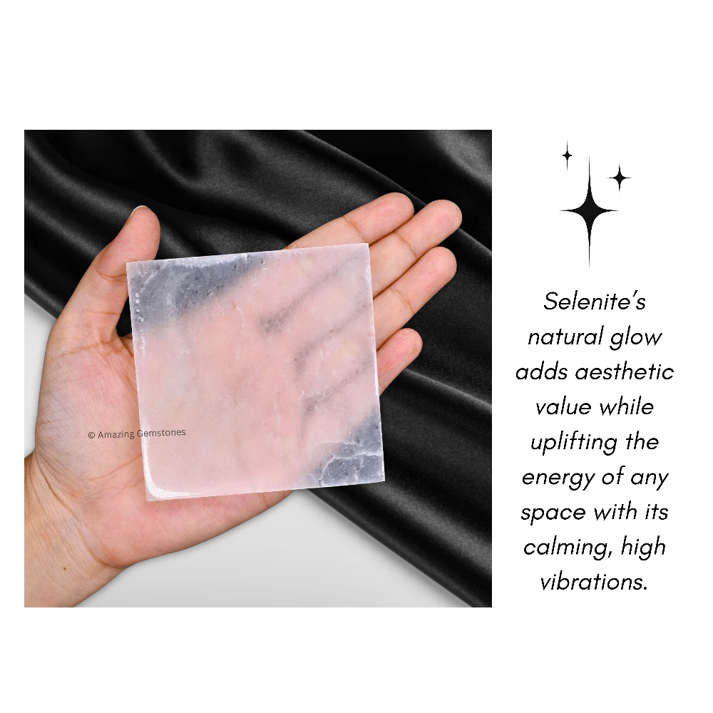 Selenite Charging Plate - Square (3 Inch)