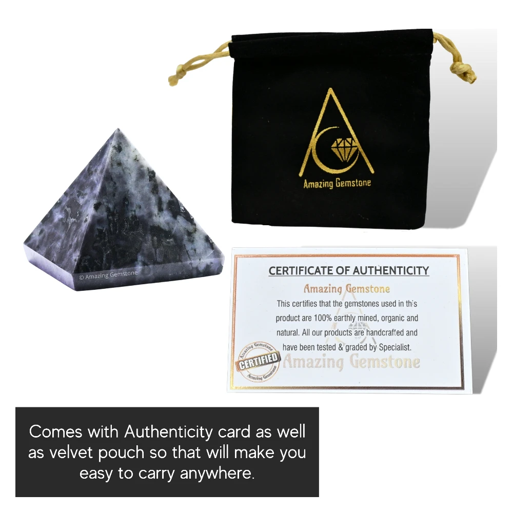 Indigo Gabbro Pyramid (1 Inch)