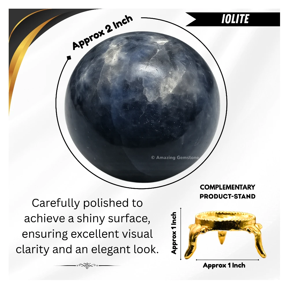 Iolite Sphere (2 Inch)