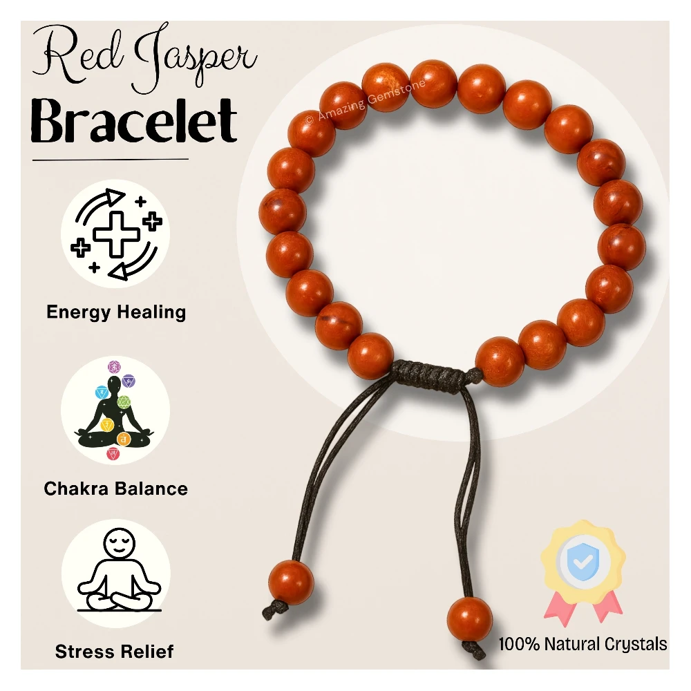 Red Jasper Bracelet (Adjustable)
