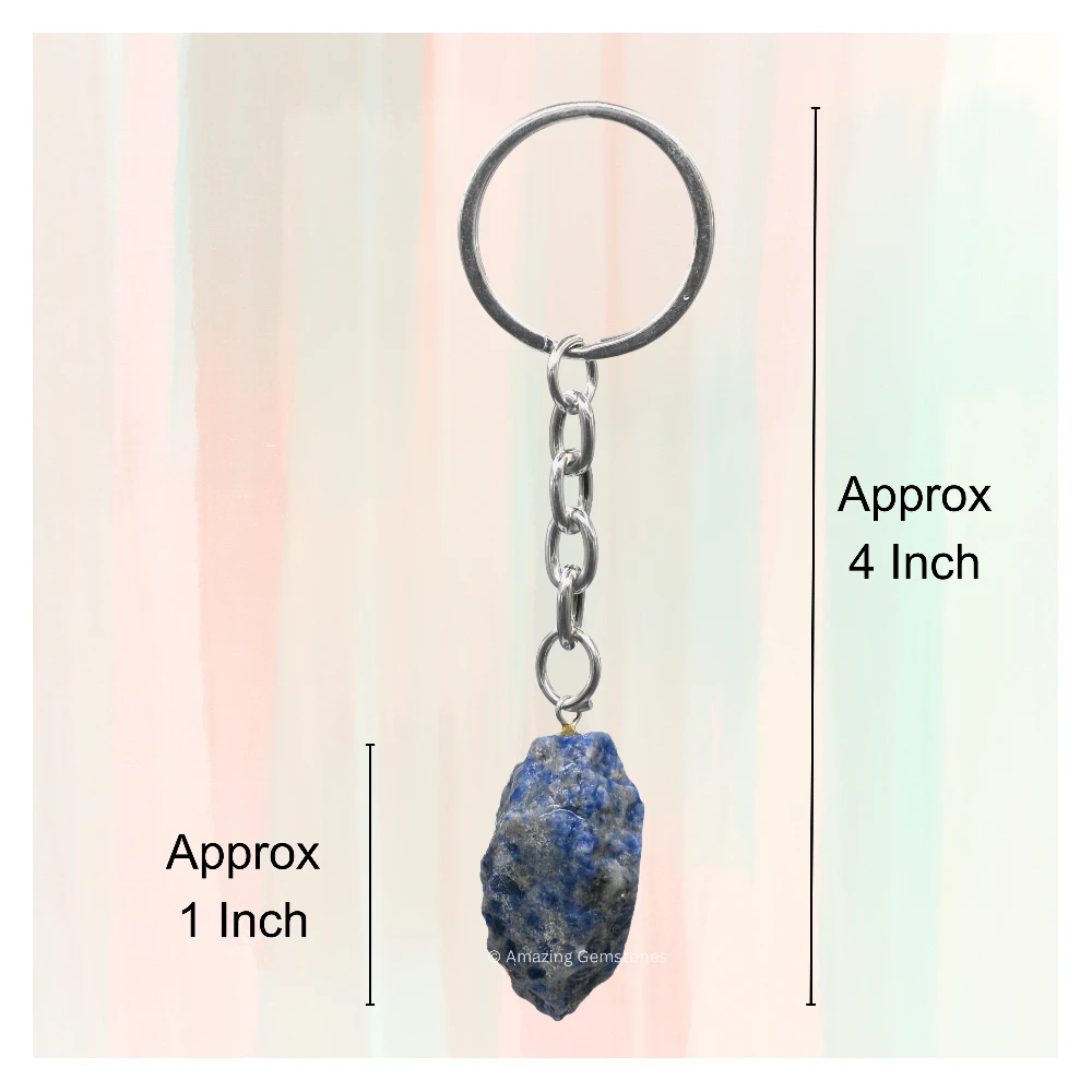 Sodalite Keychain Keys Holder (Raw)