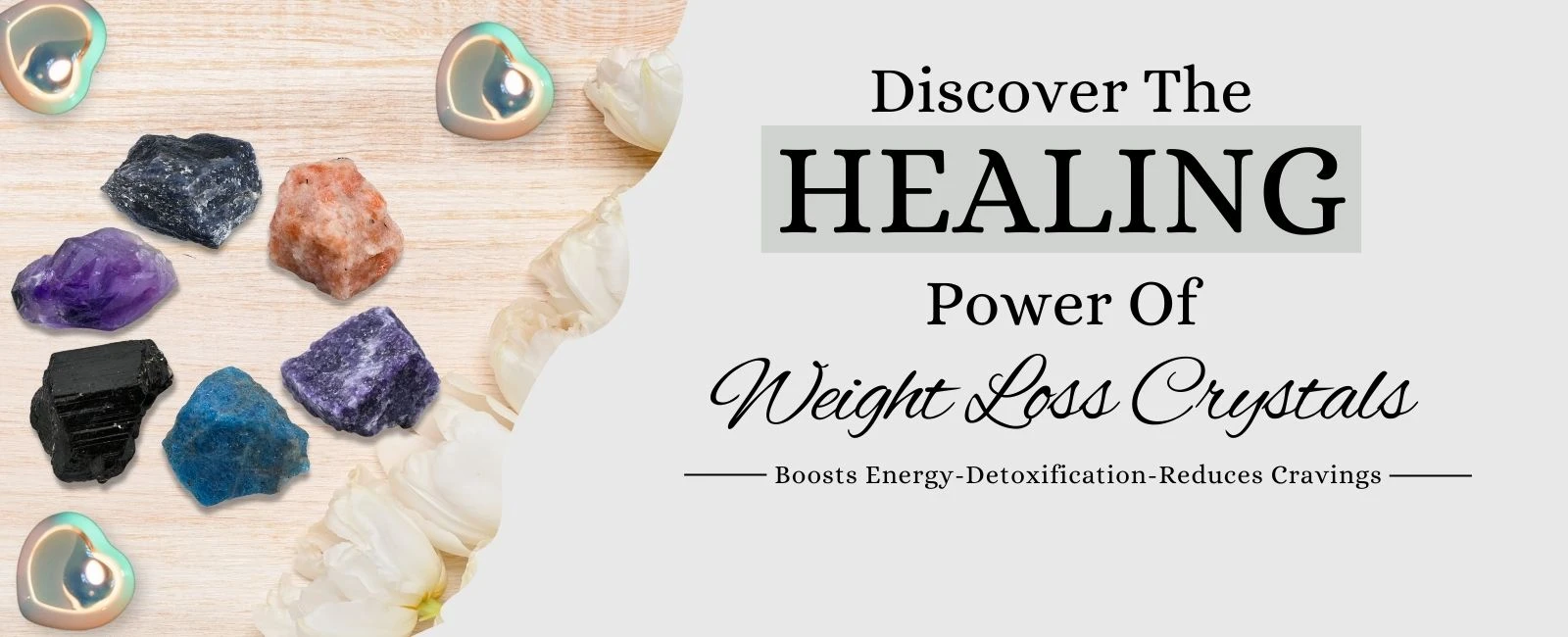 Weight Loss Goals with Healing Crystal Raw Stones