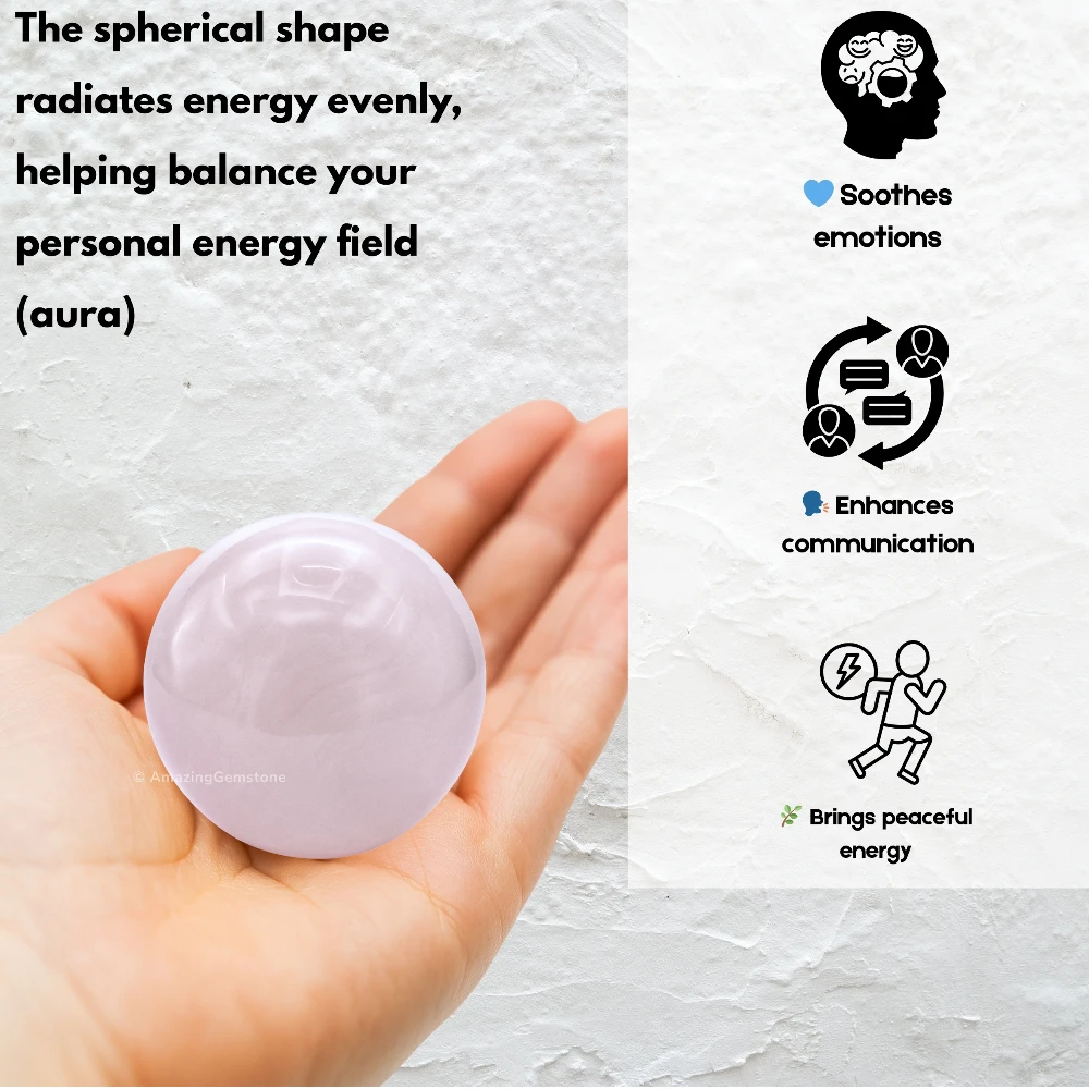 Pink Calcite Sphere (1.5 Inch)