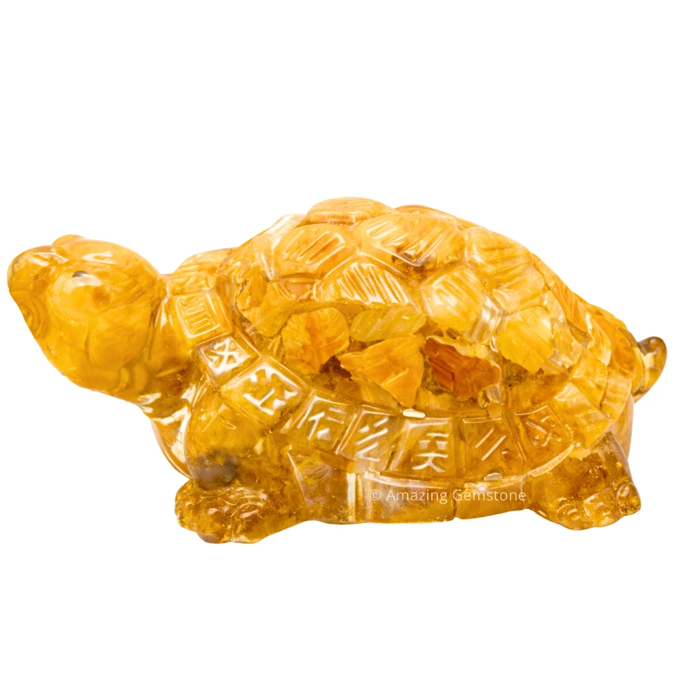 Yellow Jasper Tortoise Figurine