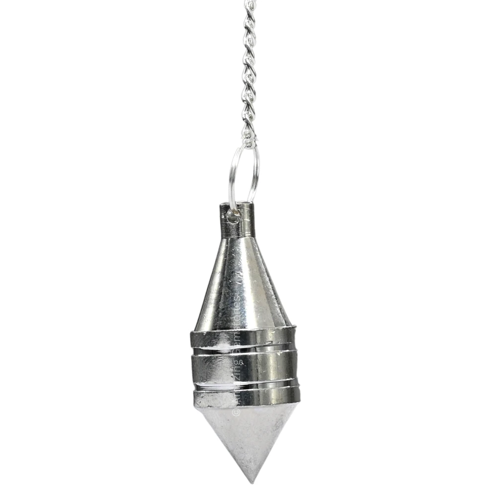 Copper Metal Pendulum - Silver Drum Cone (MP64)