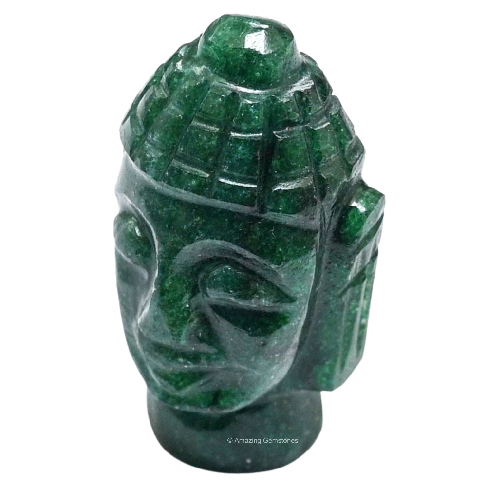 Green Aventurine Buddha Head