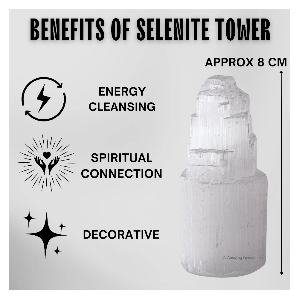 Natural Selenite Tower (8 cm)