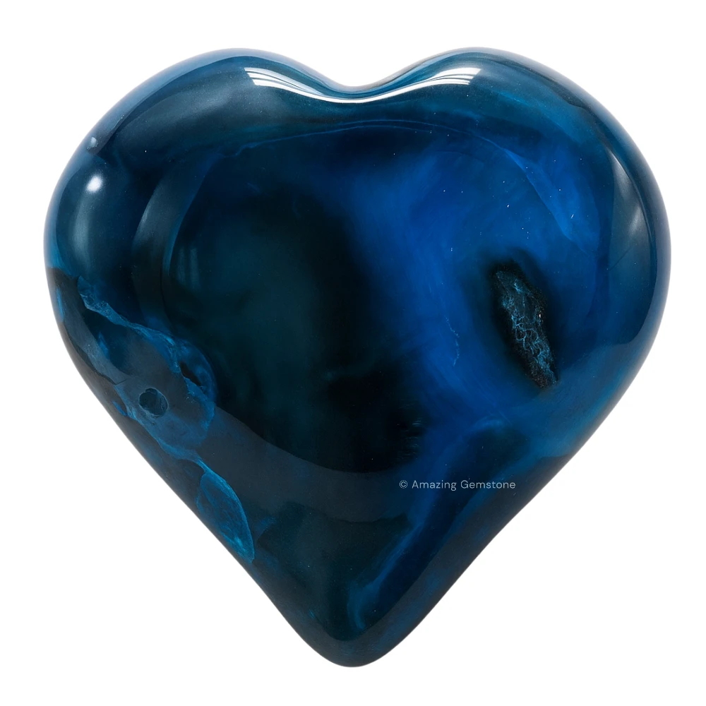 Blue Onyx Agate Heart