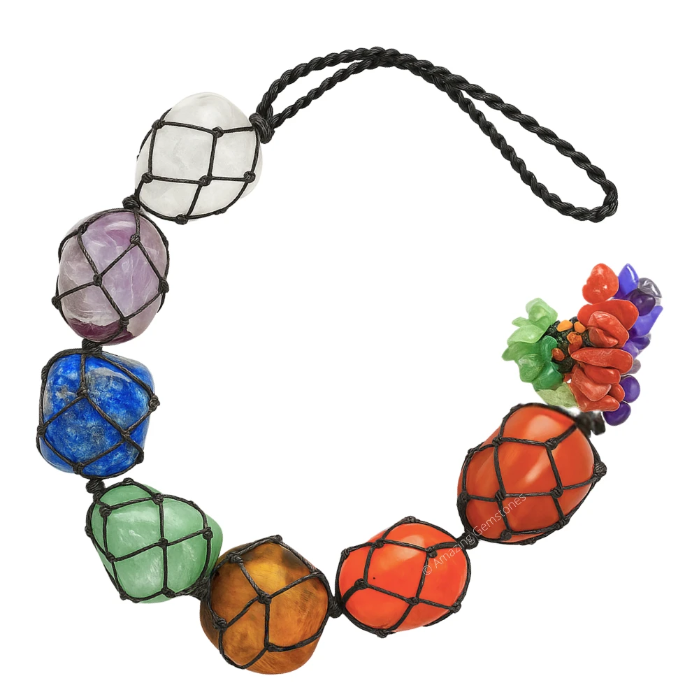 7 Chakra Tumbled Car Hanging Ornaments