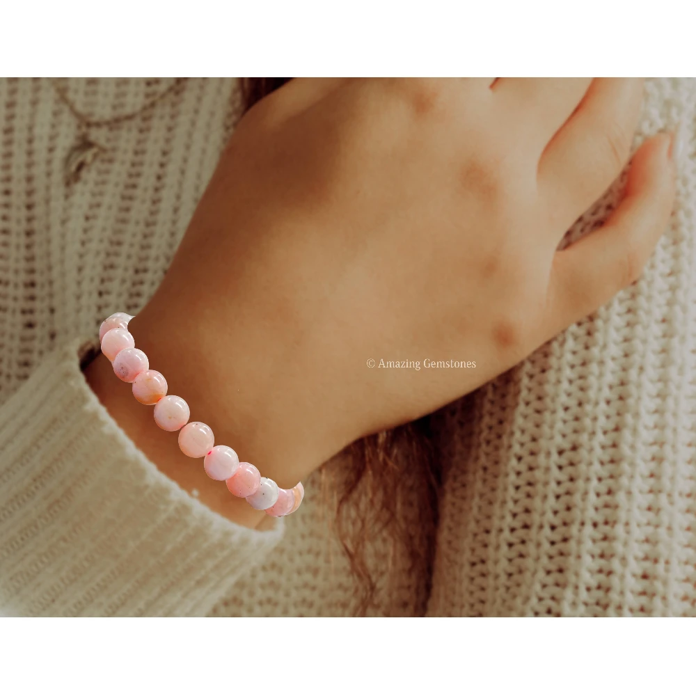 Pink Opal Bracelet (Adjustable)