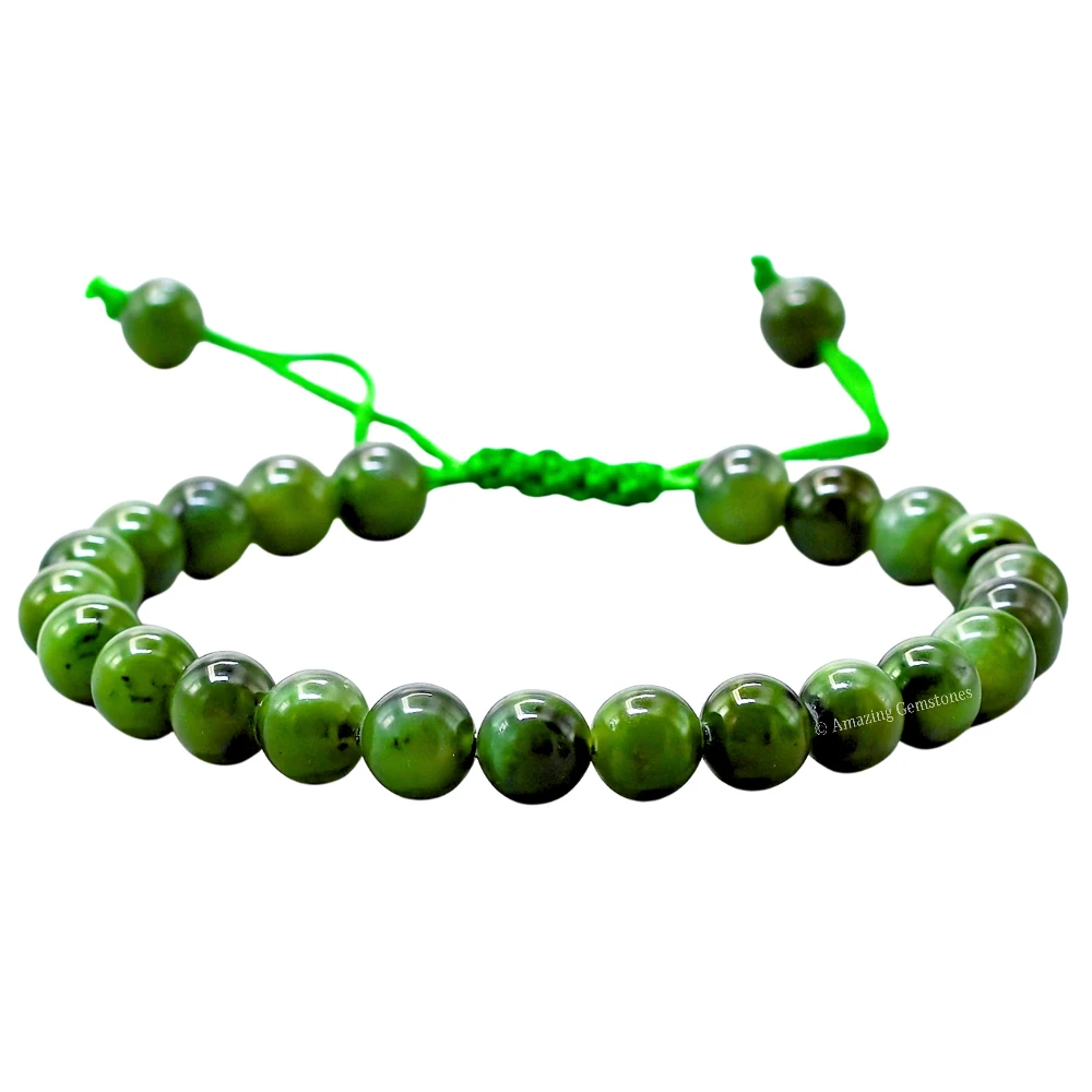 Nephrite Green Jade Bracelet (Adjustable)