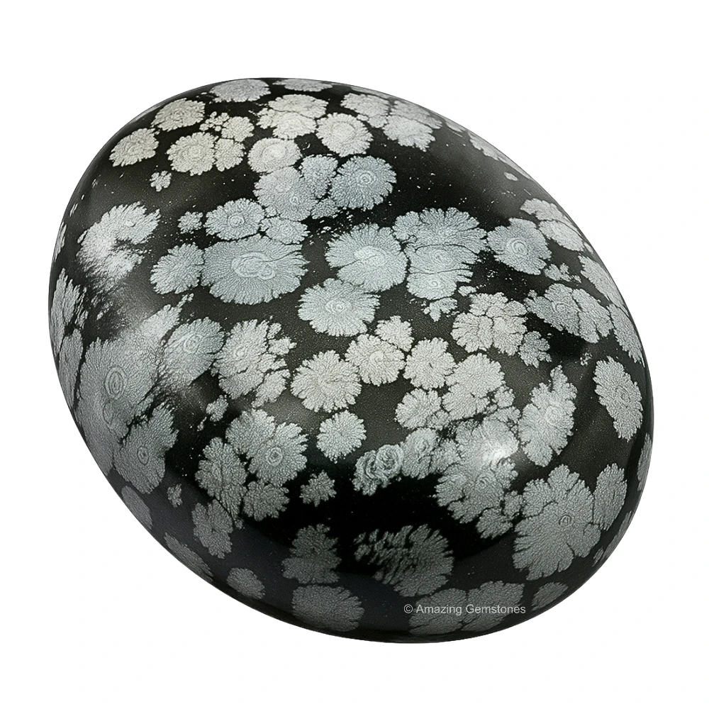 Snowflake Obsidian Palm Stone