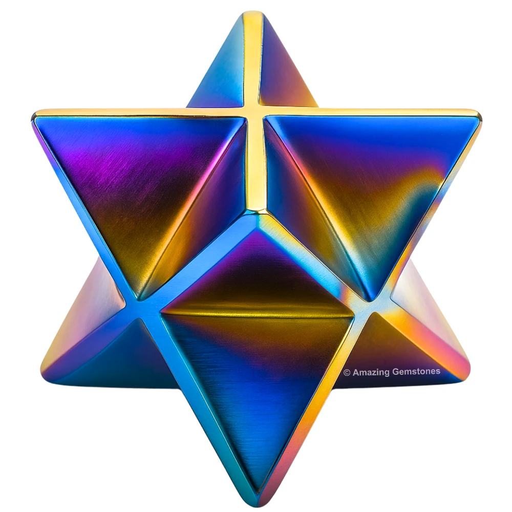 Titanium Aura Quartz Merkaba