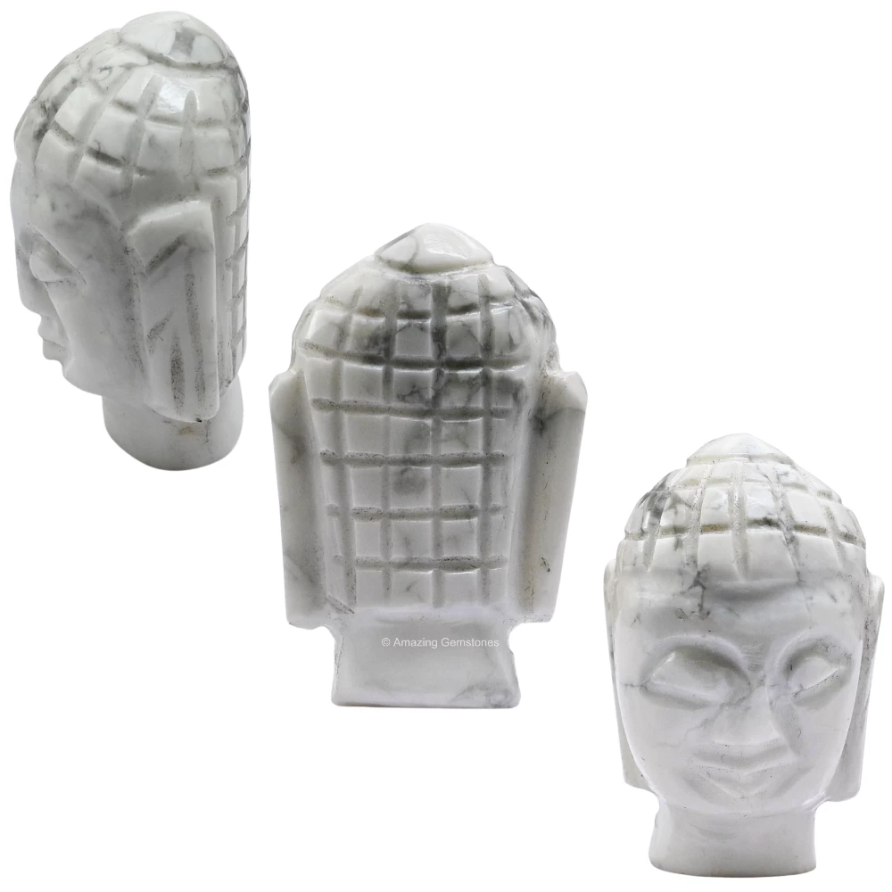 Howlite Buddha Head