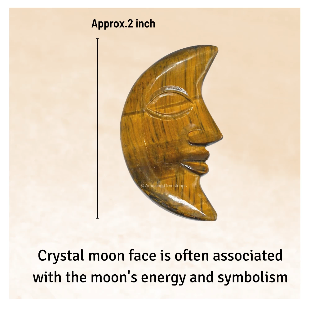 Tiger Eye Crescent Moon