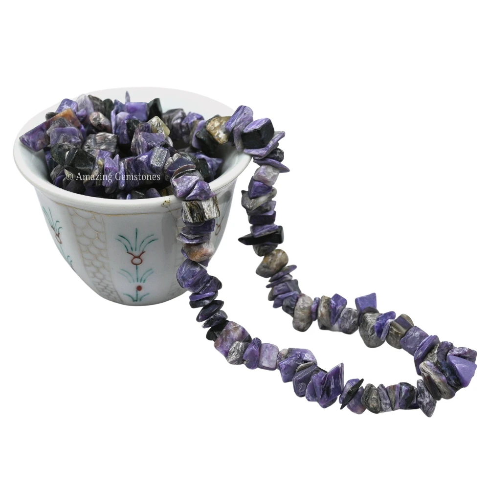 Charoite Chips - Pre Drilled