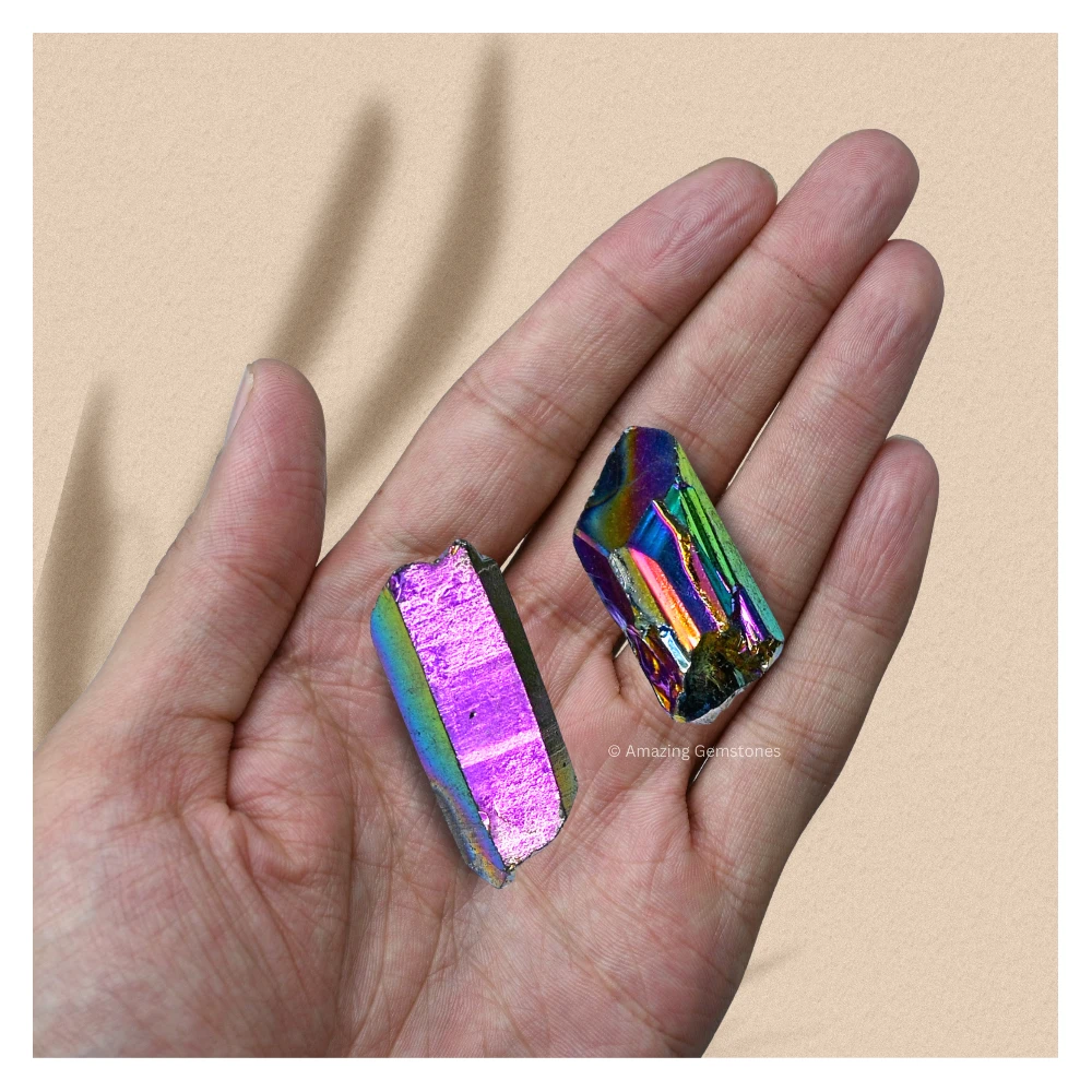 Titanium Aura Quartz Raw Crystal Points (1 LB)