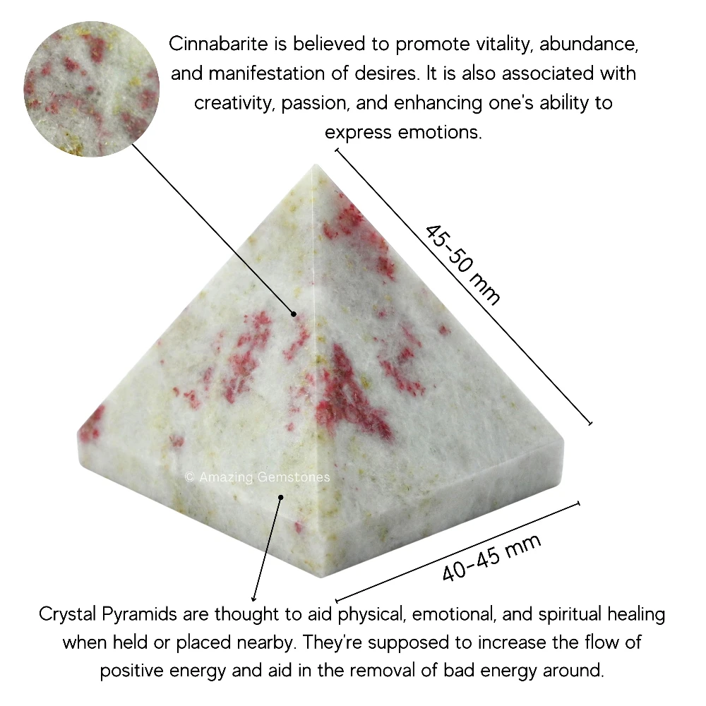 Cinnabarite Pyramid (2 Inch)