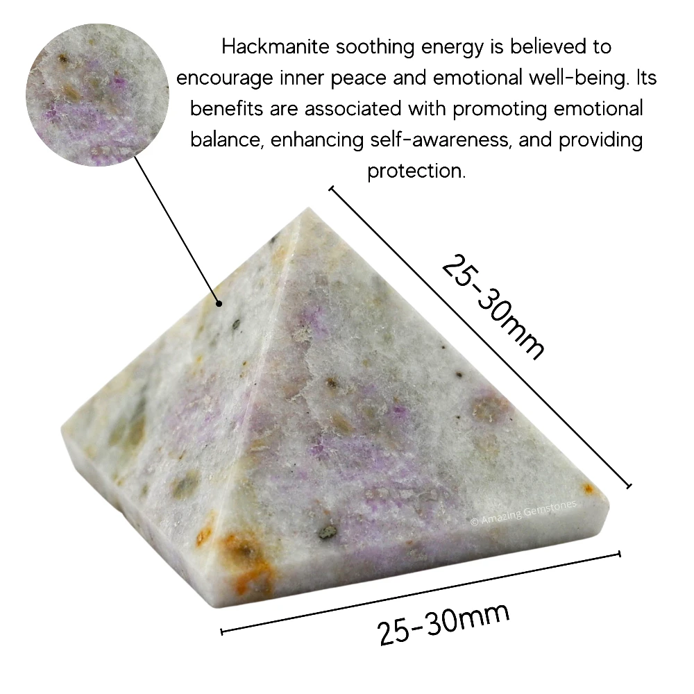 Hackmanite Pyramid (1 Inch)