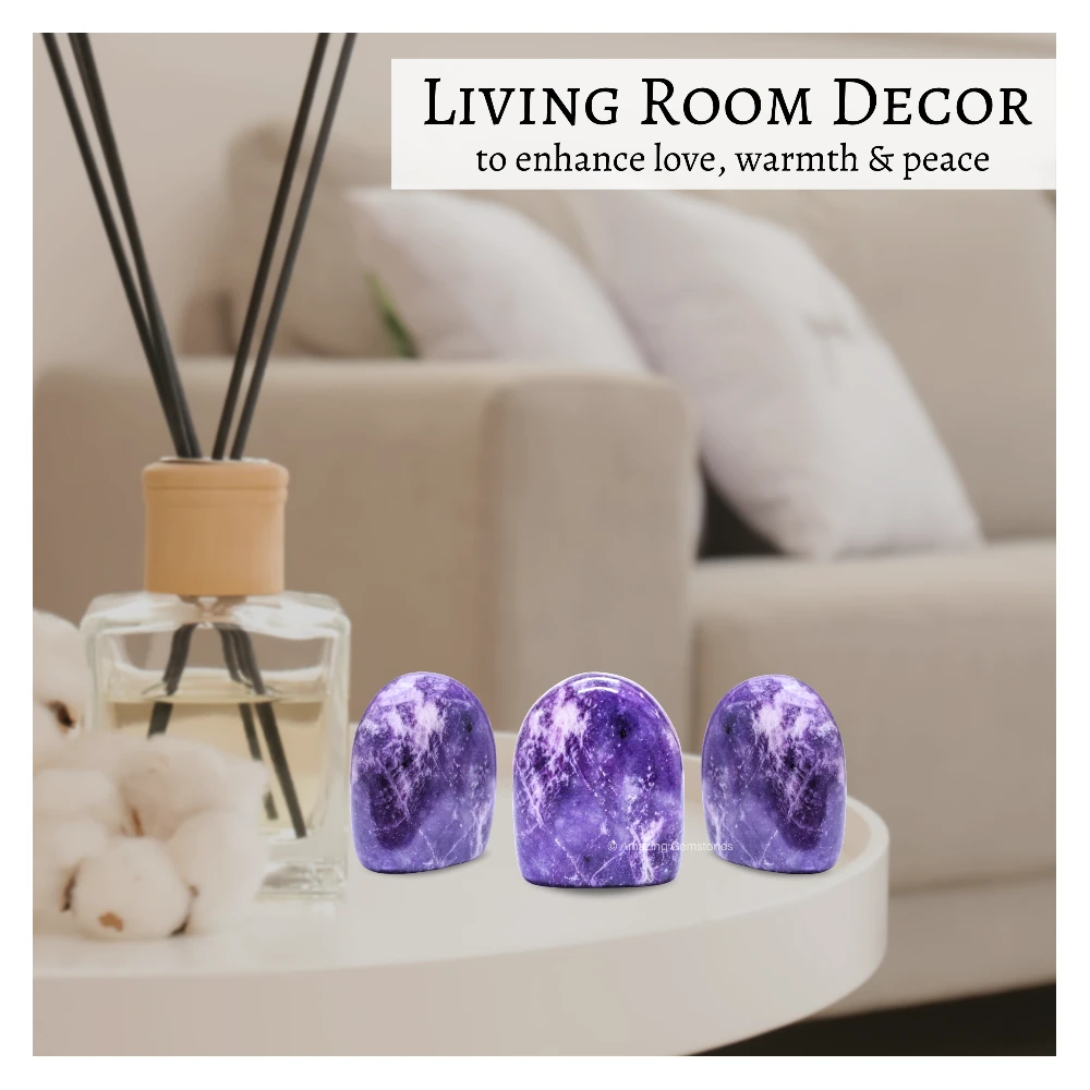 Lepidolite Standing Palm Stone (Large)