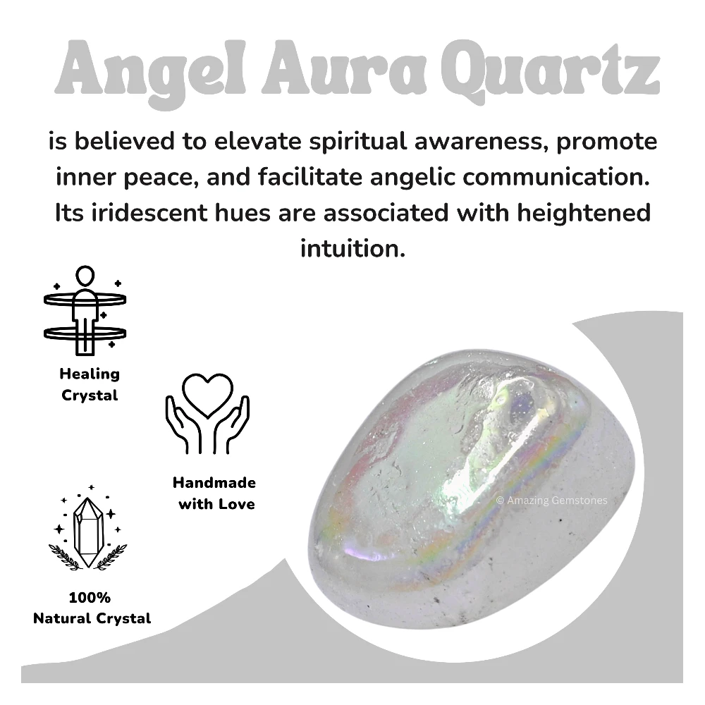 Tumbled Angel Aura Quartz Crystals (1 oz)