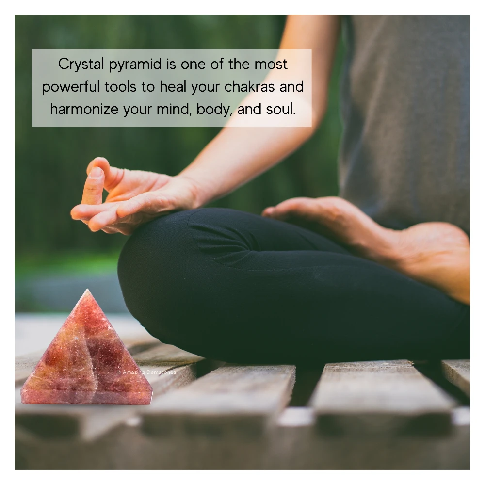 Strawberry Quartz Pyramid (1.5 Inch)
